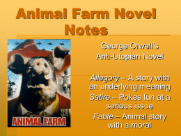 Animal Farm Novel Notes
