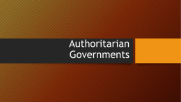 Authoritarian Governments