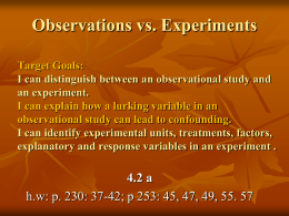 4.2a Obervations vs Experiments