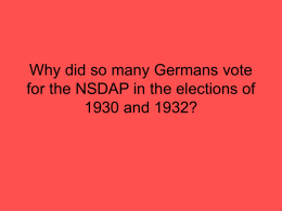 Why did so many Germans vote for the NSDAP in the