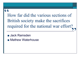 How far was British society changed by the experiences of the