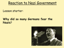 Reaction to Nazi Government