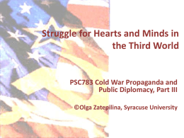 Cold War Propaganda and Public Diplomacy