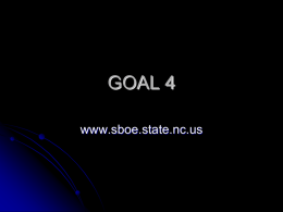 GOAL 7 - Public Schools of Robeson County