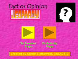 Fact and Opinion PowerPoint