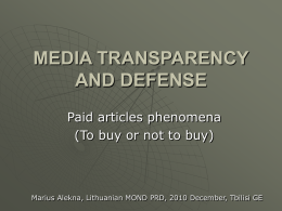 Media Transparency