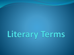 Literary Elements and Terms