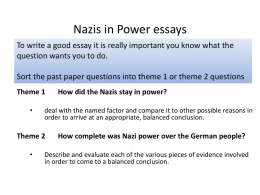 Theme 1 How did the Nazis stay in power?