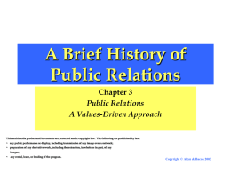 A Brief History of Public Relations
