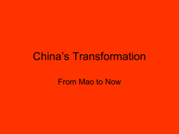 China`s Transformation - North Penn School District