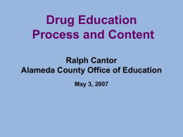 Drug Education Process and Content