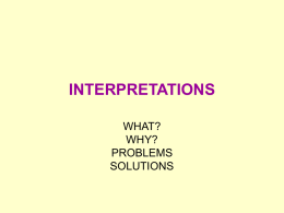 interpretations