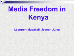4.1 Press freedom in Kenya