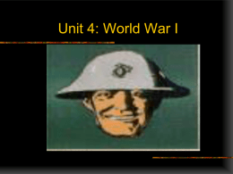 Unit 4 World War I Power Point 1a