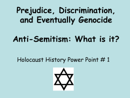 Holocaust Unit – PowerPoints