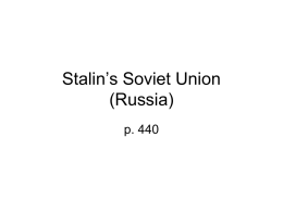 Stalin`s Soviet Union
