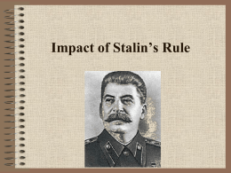 what`s the Impact of Stalin`s rule