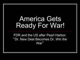 America Gets Ready For War