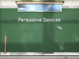 Persuasive Devices Power Point