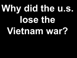 Why did the us lose the Vietnam war?