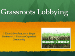 Grassroots lobbying