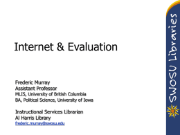 Internet & Evaluation