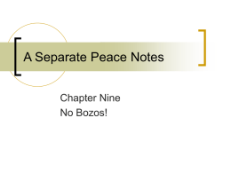 A Separate Peace Notes