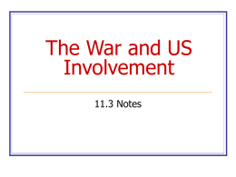 11.3 US involvement