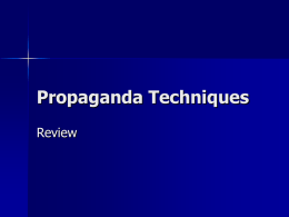 Propaganda techniques review