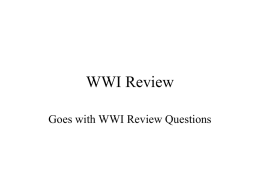 WWI Review - Chandler Unified School District