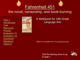 Fahrenheit 451 the novel, censorship, and book