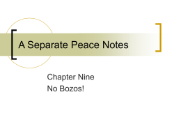 A Separate Peace Notes