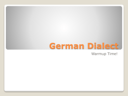 German-Dialect Powerpoint