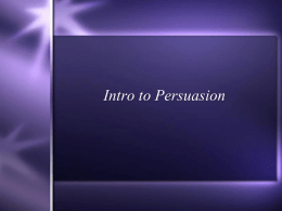 Intro to Persuasion Notes PPT