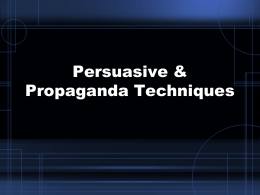 propaganda notes