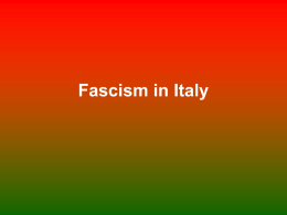 Fascism in Italy - UM World History WIKI
