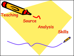 Teaching Source Analysis Skills