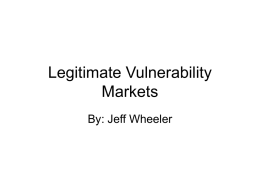 Legitimate Vulnerability Markets