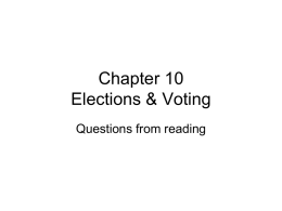10.1 Elections Information