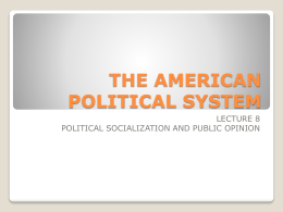 THE AMERICAN POLITICAL SYSTEM