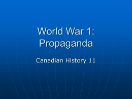 World War 1: Propaganda