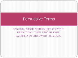 Persuasive Terms