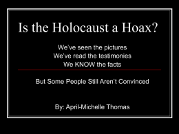 April Holocaust Denial