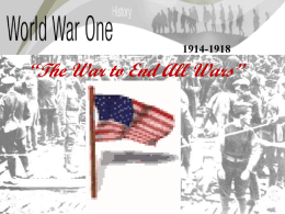 1914-1918 Main Causes of World War I