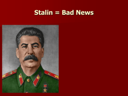 TOTALITARIANISM Stalinist Russia