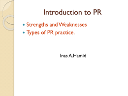 Types of PR practice