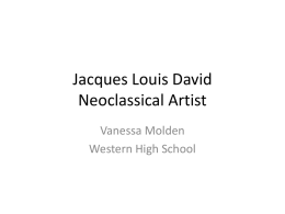 Jacques Louis David Neoclassical Artist