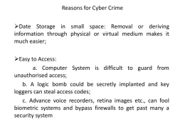 Reasons for Cyber Crime