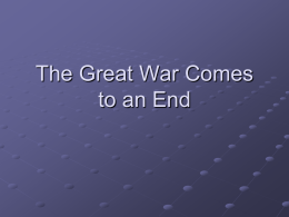 WW1 Ends