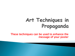 Art Techniques in Propaganda